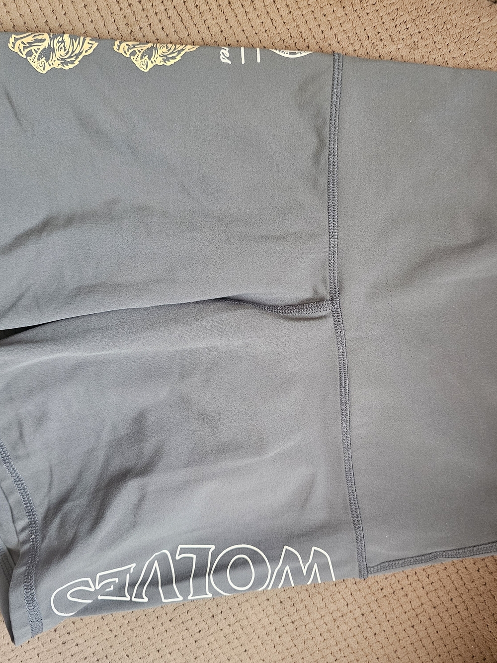 Darc Sport Gray Athletic Shorts with White Logo